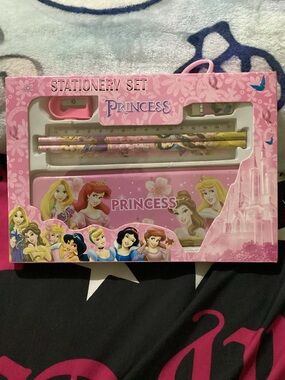 Prince Pink Princess Stationery Set with Gold Accents